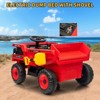 Jojoka 12V Ride On Dump Truck with Remote Control, Electric Vehicle Toy with Auto-Lift Bed, Shovel, LED Lights, Music, 16.5" Seat - 4 of 4