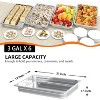 2/4/6 Inch Deeo Full-Size Hotel Pans. Commercial-grade stainless steel with anti-jam design for buffets, catering, and restaurant use - 4 of 4