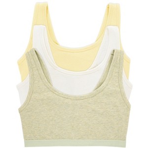 Felina Women's Organic Cotton Bralette 3 Pack | Super Soft & From Plant-Based Dyes - 1 of 3