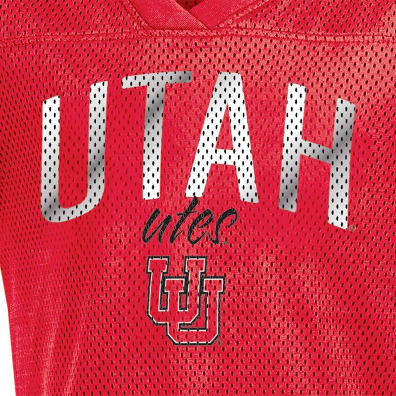 NCAA Utah Utes Girls&#39; Mesh T-Shirt Jersey, 3 of 4