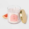 2-Wick Lidded Glass Jar Candle Pink Champagne 15.1oz - Threshold™ - image 3 of 3