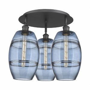 Vaz - 3 Light Flush Mount In Industrial Style-10.88 Inches Tall and 19.75 Inches Wide - 1 of 1