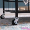 Vynxaria Bar Serving Carts, Dark Brown and Black Rolling Kitchen Cart with Three Tiers - 3 of 4
