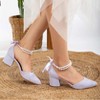 Miranda - Lilac Bridal Shoes with Pearls - 4 of 4
