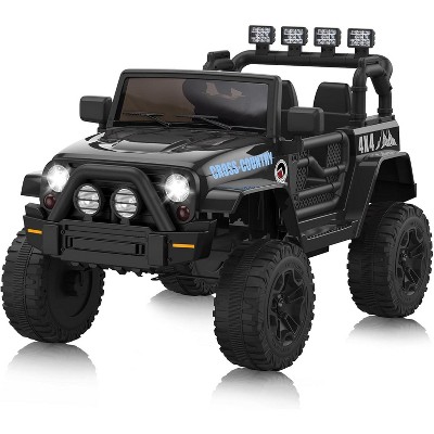 12V Kids Electric Ride-On Truck Featuring a One-Button Start, Dual Doors, Remote Control Functionality