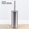 Evideco French Home Goods Square Metal Toilet Brush and Holder Sturdy Handle, Splash Guard, Removable Inner Protection - 2 of 4