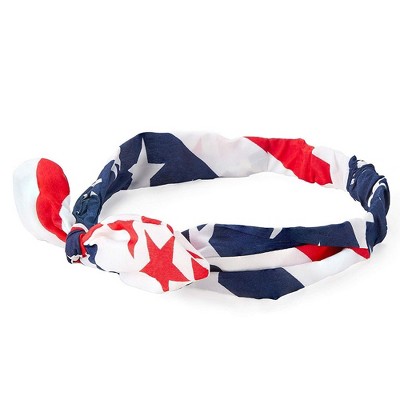 Juvale Bandanas for Women, American Flag Bowknot Headband (One Size, 12-Pack)
