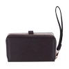 CTM Women's Vegan Leather Twist Lock Flap Wallet Wristlet - 4 of 4