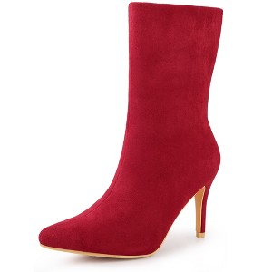 Perphy Women's Pointed Toe Foldable Slip on Stiletto Heels Ankle Boots - 1 of 3
