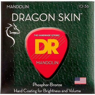 DR Strings Dragon Skin Clear Coated Mandolin Strings (10-14-24-36)