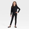 Girls' Pull-On Holiday Printed Leggings - Cat & Jack™ Black - 3 of 3