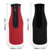 Unique Bargains Cooler Insulator Collapsible Neoprene Beer Bottle Sleeves Covers with Zipper 2 Pcs - 2 of 4
