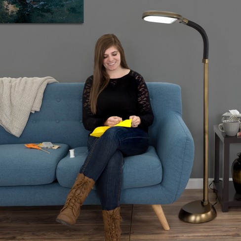 Adjustable Floor Lamp - 6ft Full Spectrum Natural Sunlight Lamp With  Bendable Neck - Reading, Crafts, Esthetician Floor Light By Lavish Home  (black) : Target