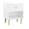 NicBex Nightstand with 1 Drawer,Bedside Table with Solid Wood Frame and Wood Legs,Modern Side Table for Bedroom,Living Room - 2 of 4