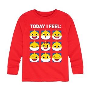 Boys' - Baby Shark - Today I Feel Grid Long Sleeve Graphic T-Shirt - 1 of 4
