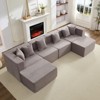 Mjkone 130" Oversized Modular Sectional Sofa, 6 Seater L/U Shaped Couch with Lumbar Pillows, Foam Filled Cloud Couch - 4 of 4