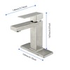 ALEXOUN wall-mounted. Waterfall Spout Bathroom Faucet,Single Handle Bathroom Vanity Sink Faucet white - 3 of 4