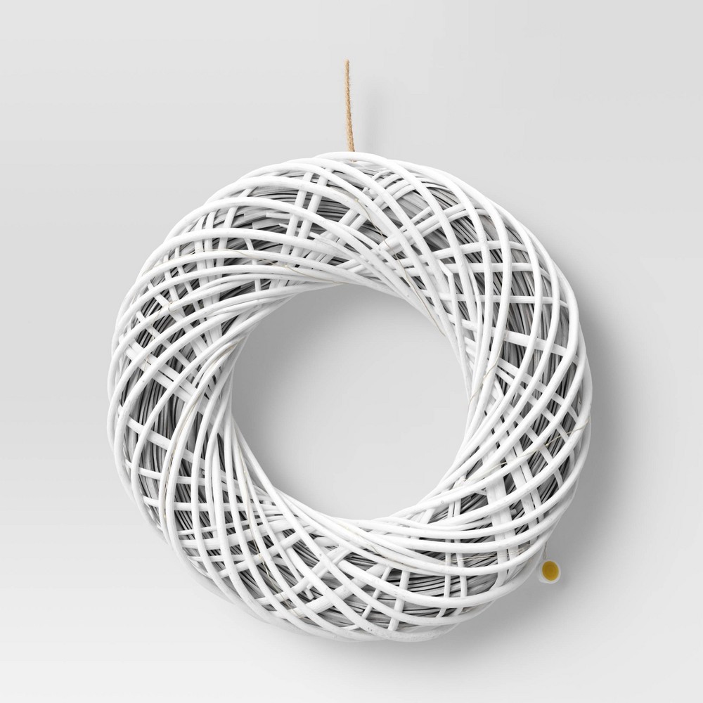 Willow/Lit LED Wreath White - Threshold