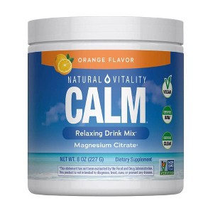 Natural Vitality CALM Anti-Stress Vegan Magnesium Supplement Powder - Orange - 8oz - 1 of 4