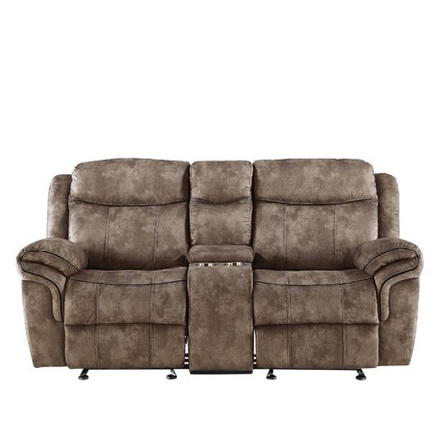 Acme Furniture Zubaida Sofa Two Tone Chocolate Velvet - image 1 of 4