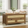 WOWLIVE Wood Lift Top Coffee Table with 2 Drawers for Living Room, Central Table with Hidden Compartments - 4 of 4