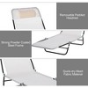 TIRAMISUBEST Folding Chaise Lounge Chair with Adjustable Reclining Back, Breathable Mesh Seat & Headrest for Pool, Beach, Yard, Patio - 4 of 4