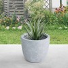 12" x 14" Kante Lightweight Modern Outdoor Planter Slate Gray - Rosemead Home & Garden, Inc. - 2 of 4