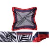 Elerevyo Women's Satin Stripe Print Square Neck Scarf Head Wrap Kerchief Neckerchief 2Pcs 19.6"x19.6" - 2 of 4