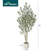Dr.Planzen Artificial Olive Tree 5FT-7FT Tall - Realistic Tree with Potted White Planter, UV Resistant Leaves, Adjustable Branches for Home Decor - 3 of 4