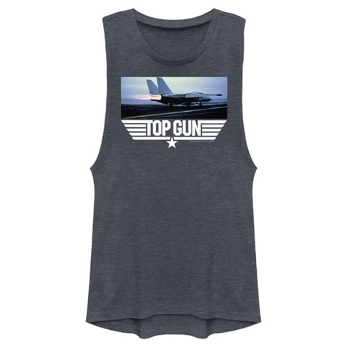 Juniors Womens Top Gun Fighter Jet Ready for Takeoff Festival Muscle Tee - image 1 of 4