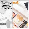 HOUSE DAY Clear Plastic Drawer Organizers with Non-Slip Silicone Base for Makeup & Bathroom 6 Pack - 4 of 4