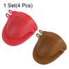 Unique Bargains Heat Resistant Kitchen Utensil Sets Silicone Oven Mitts 4 Pcs - 3 of 4
