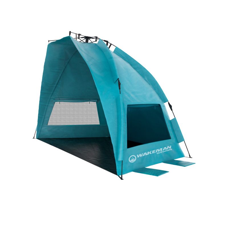 Leisure Sports Pop-Up Beach Tent with UV Protection, Mesh Windows, and Carry Bag - Turquoise, 1 of 9