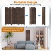 FDW Elegant Room Divider Woven Screen Divider 4/6/8 Panel 6ft Indoor Wall Divider Folding Privacy Screen with Natural Fibers - 3 of 4