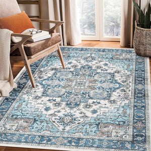 Garvee 10x13FT Washable Area Rug, Ultra-Thin Vintage Rug Printed Carpet, Non Slip Stain Resistant Foldable Mat for Living Room,Bedroom, Dinning Room - 1 of 4
