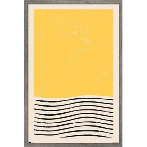 Trends International Geometric - Yellow Framed Wall Poster Prints - 1 of 4