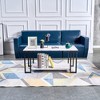 KTMBDW Coffee Table, 40" Rectangular Marble Coffee Table for Living Room, 2-Tier Center Tea Tables with Metal Frame for Small Space, Apartment, White - 3 of 4
