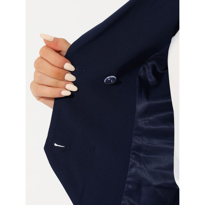 Allegra K Women's Lapel Collar Dressy Versatile Racerback Waistcoat Suit Vest, 5 of 6
