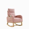 Cesicia Ergonomics Pink Accent Chair Modern Accent High Backrest Living Room Lounge Arm Rocking Chair - 3 of 4