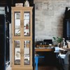 Alilang 24.21 Inch Tall Wooden Display Cabinet with Four Glass Doors and Shelves - Light Oak - 2 of 4