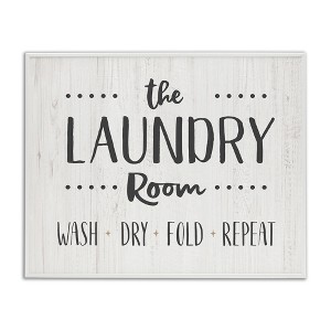 Stupell Industries Laundry Room Wash Dry Fold Repeat, 14" x 11" - 1 of 4