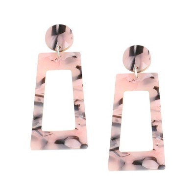 SOHI Women's Gold Marble Drop Earrings