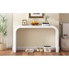 Mirod Wood Console Table with Curved Edge, Natural Cedar Veneer Entryway and Living Room Sofa Table - 3 of 4