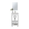 SEVOBAL Bathroom Vanities Mirror Cabinet 23.2 Inch with One Door and Two Shelves for Bathroom Storage, White, 37.01"*22.05"*12.21" - 2 of 4