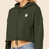 Dalix Heartly Ghost Embroidered Fleece Cropped Hoodie Cold Fall Winter Women - 4 of 4