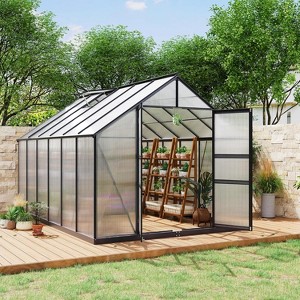 GustoWave 8x12 ft Outdoor Polycarbonate Walk-In Greenhouse Perfect for Backyard or Garden Use. - 1 of 4