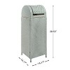 happimess Darla All-Weather Wicker/Metal Swing Top Hideaway Outdoor Trash Can - 3 of 4