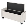 NicBex Velvet Storage Ottoman Bench,Tufted Upholstered Storage Ottoman with Rivet Design,Modern Storage Bench for Living Room,Bedroom - 4 of 4