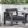 Modern Aluminum Frame Outdoor Accent Chairs with Cushions, Weather-Resistant Lounge Chairs for Patio, Balcony, or Garden-The Pop Home - 2 of 4
