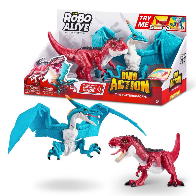 Robo Alive Dino Wars - Series 1 Combo Pack T-Rex &#38; Pterodactyl, 1 of 12